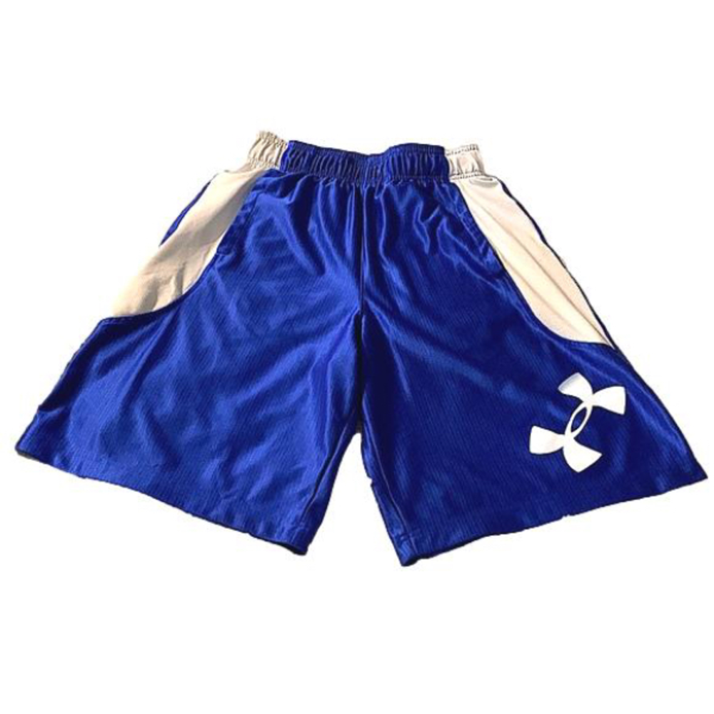 Under Armour basketball shorts men’s small UA blue pockets athletic shorts